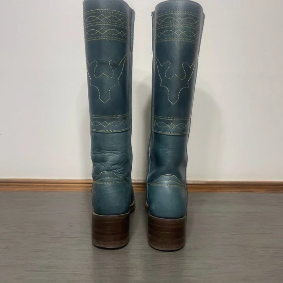 Rarest Vintage Frye Blue Campus Boots - Picture 4 of 13